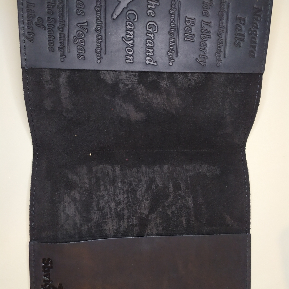Leather Passport holder ( Black Vintage) - Picture 2 of 4